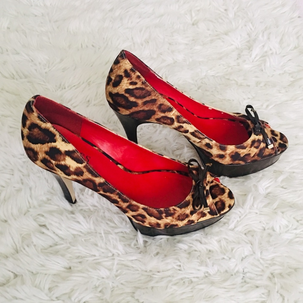 NEW Guess Leopard Print Heels (no box)